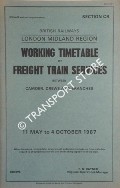 Working Timetable of Freight Train Services - Section CR - Camden, Crewe and branches, 15 May to 4 October 1987 by British Railways London Midland Region